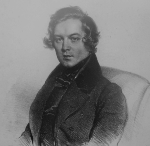 Robert schumann 1839 - Lithographie von Joseph Kriehuber