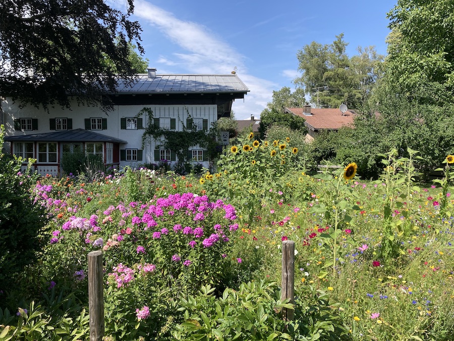 Julius Exters Wohn- und Arbeitshaus von der Gartenseite