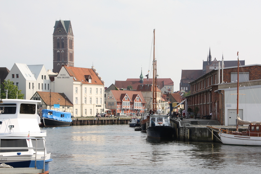 Ansicht vom alten Hafen Wismar nach Südwesten