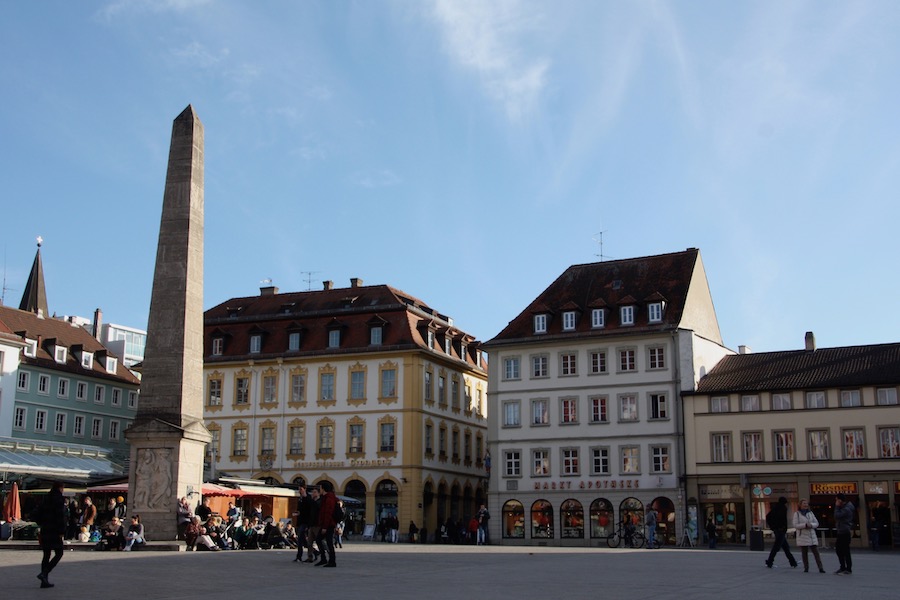 Der Würzburger Markt - größtenteils noch wie zun Zeiten Storms.