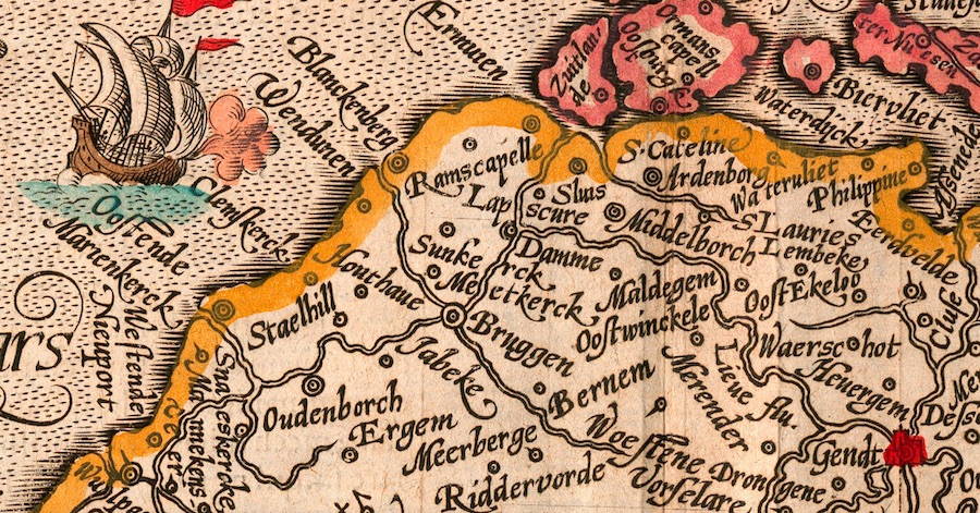 Ausschnitt des alten Flandern um 1609