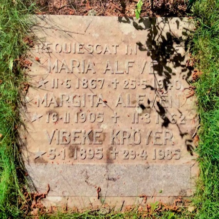 Das Grab von Marie Krøyer ist auf Leksand / Schweden