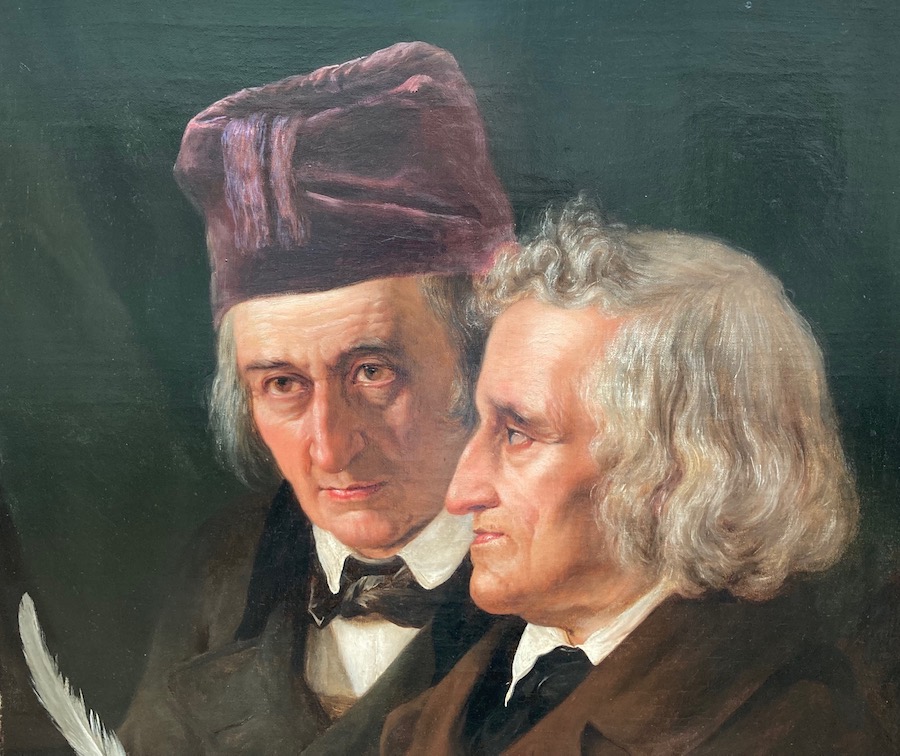 Jakob und Wilhelm Grimm als Doppelbildnis von Elisabeth Jerichau-Baumannn