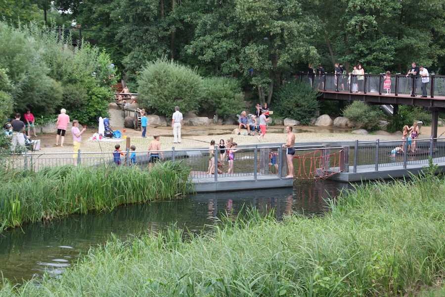 Ein Schwimmbad in der Spree - in Lübben gibt es das