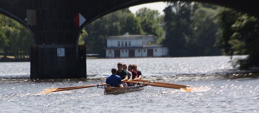 Boot eines Hamburger Ruderclubs