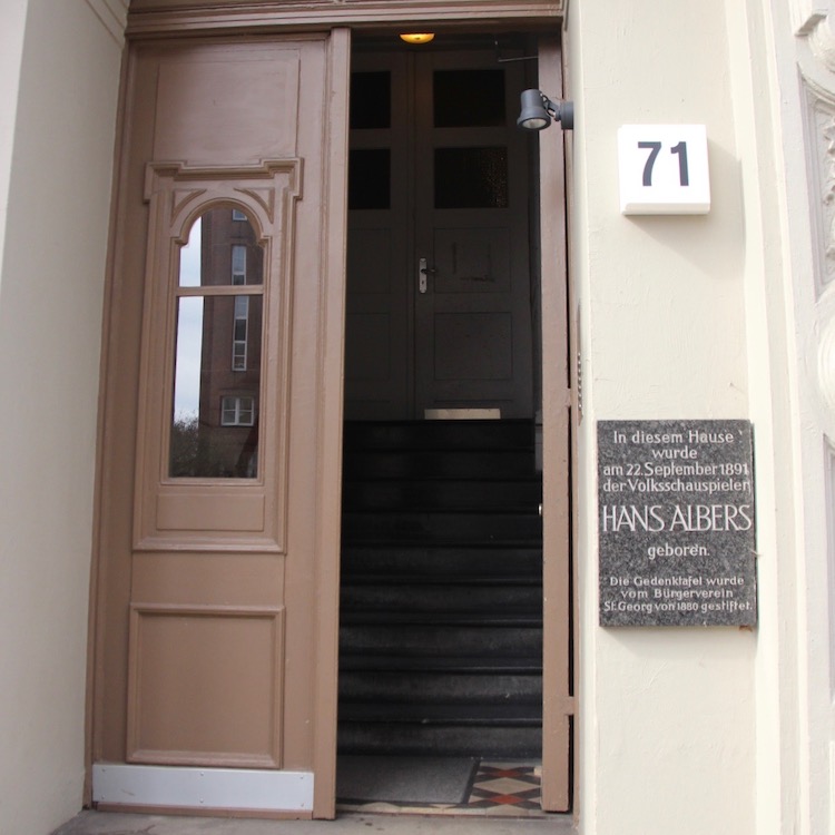 Hans Albers' Geburtshaus Ln der langen Reihe 71