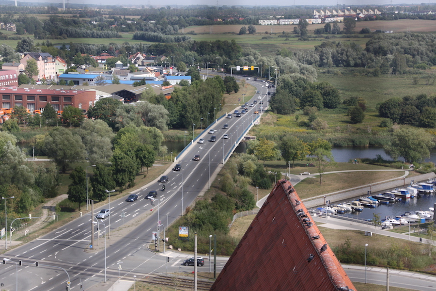 Blick über die Warnow nach Rövershagen und Richtung Fischland