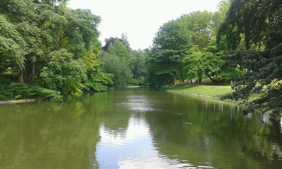 Der Stadtpark von der Bergstraße aus