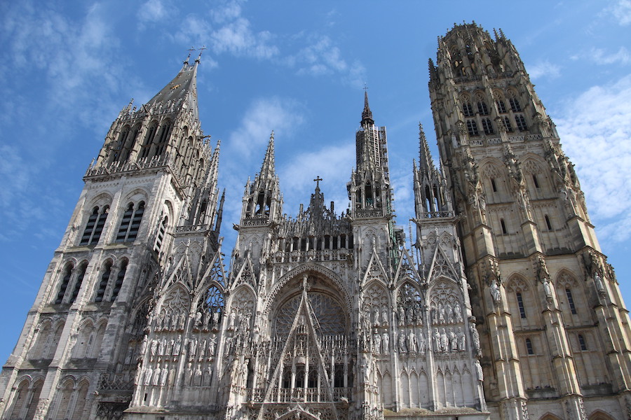 Ansicht der Westfassade der Kathedrale zu Rouen