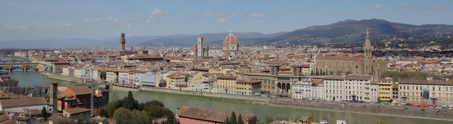 Skyline von Florenz von der Anhöhe des Piazzale Michelangelo
