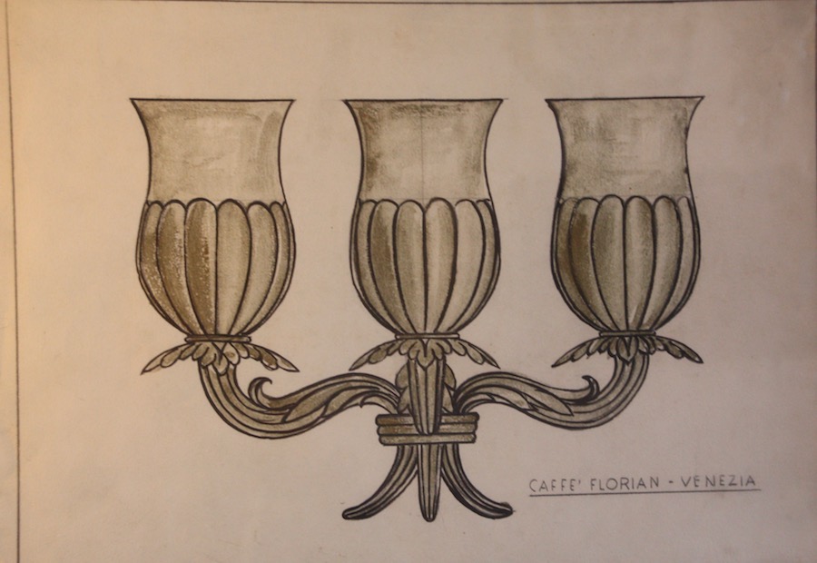 Lampenentwurf für ein berühmtes venezianisches Café