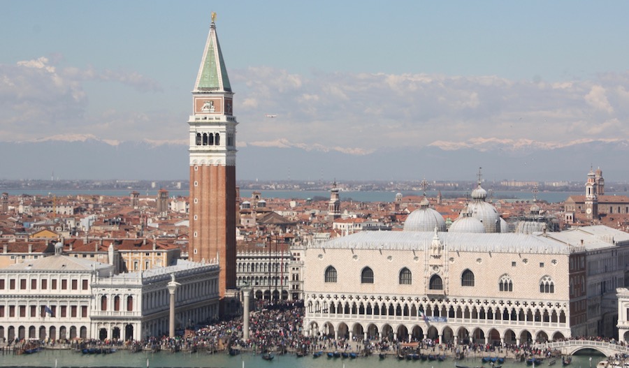 Aussicht vom Campanile San Giorgio 2021 am Ostersonntag