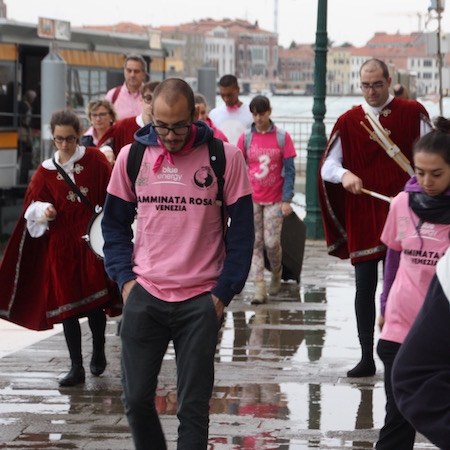 Demonstration gegen Großschioffe in Venedig