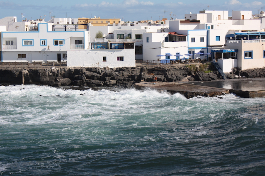 Flut in El Cotillo Dorf